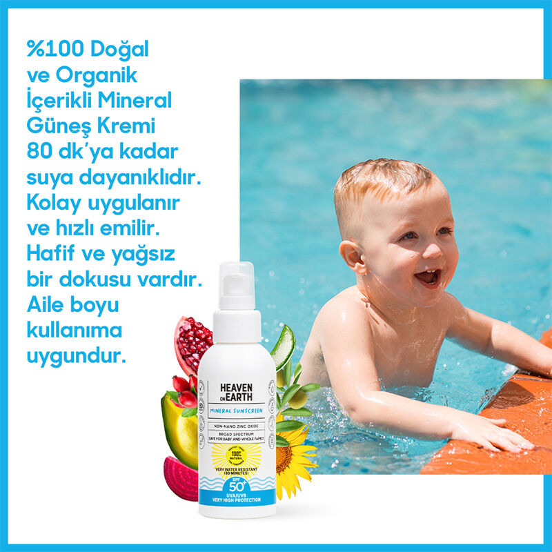 Heaven On Earth Mineral Spf50+ Sunscreen 100 ml