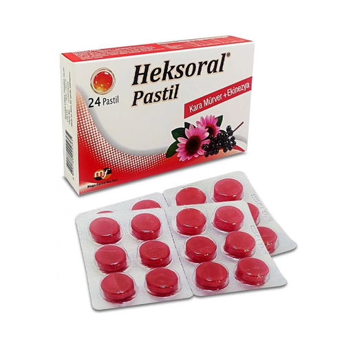 Mega Farma Hexoral Pastille Black Elderberry And Echinacea 24 pcs