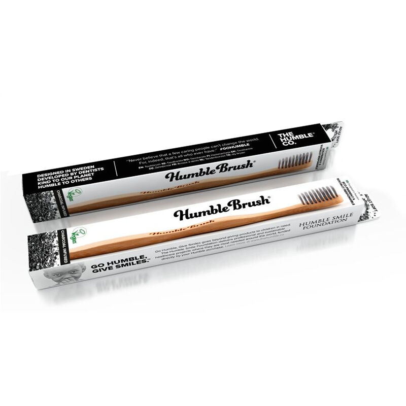 Humble Brush Bamboo Charcoal Infused Toothbrush - Grey