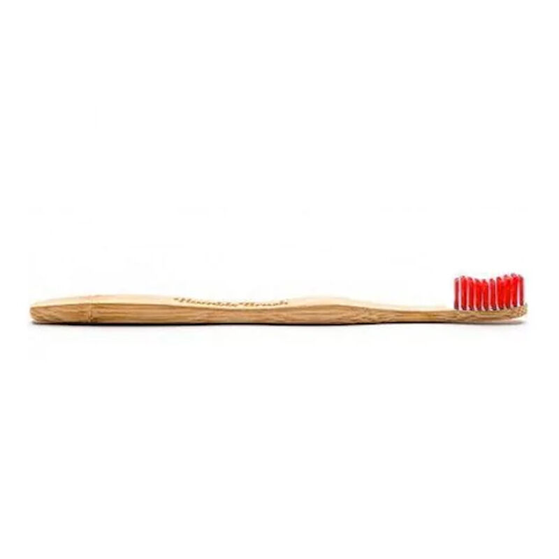 Humble Brush Natural Medium-hard Adult Toothbrush - Red