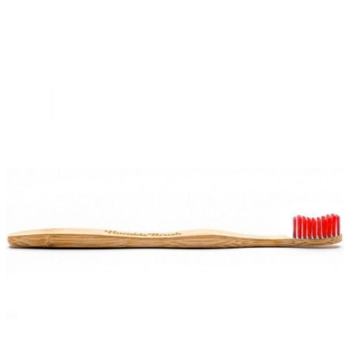 Humble Brush Rote Naturweiche Zahnbürste für Erwachsene