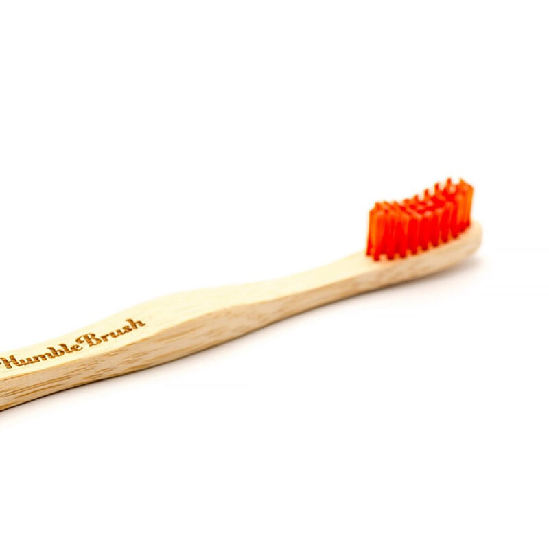 Humble Brush Rote Naturweiche Zahnbürste für Erwachsene