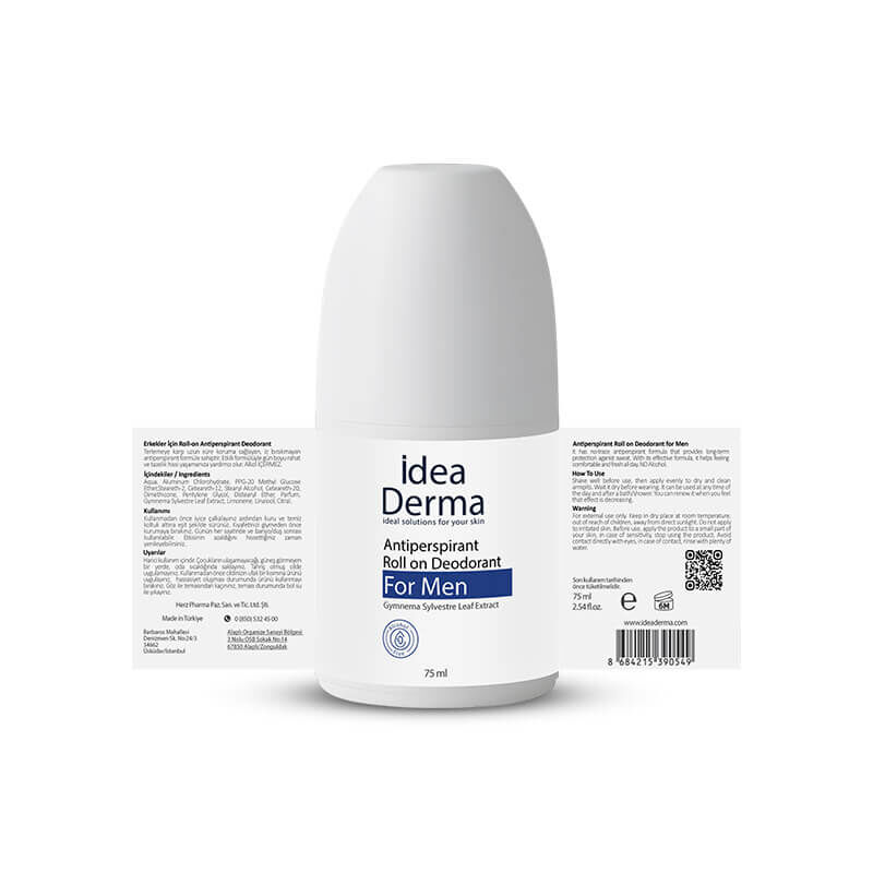 İdea Derma مزيل عرق آيديا ديرما رول أون مضاد للتعرق 75 مل للرجال