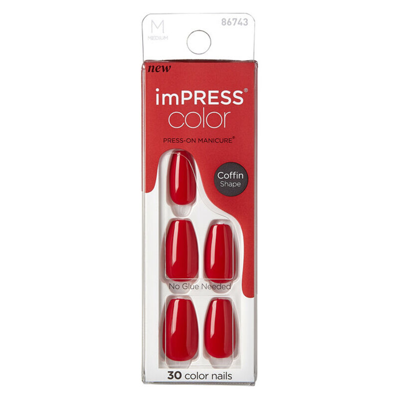 Impress أظافر صناعية متوسطة الحجم على شكل نعش من إمبريس كولور 86743
