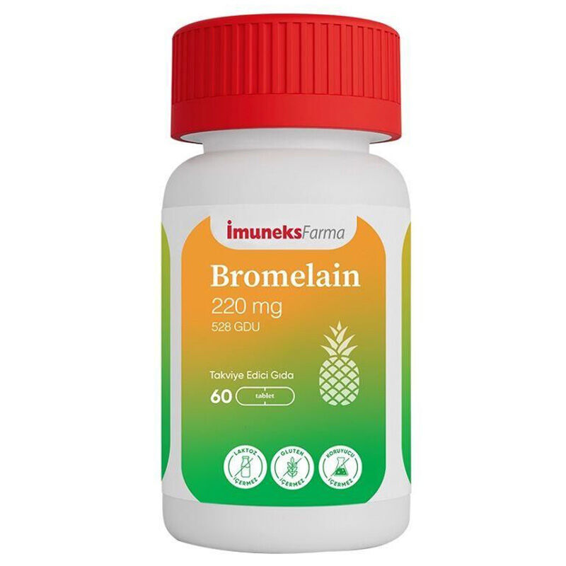 İmuneks Farma Bromelain 220 mg Supplementary Food 60 tablets