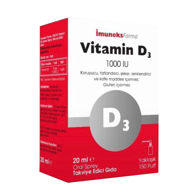 İmuneks Vitamin D3 1000 iu 20 ml