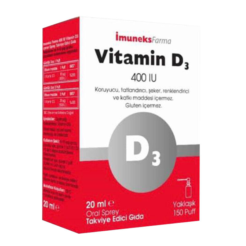 İmuneks Vitamin D3 400 iu 20 ml