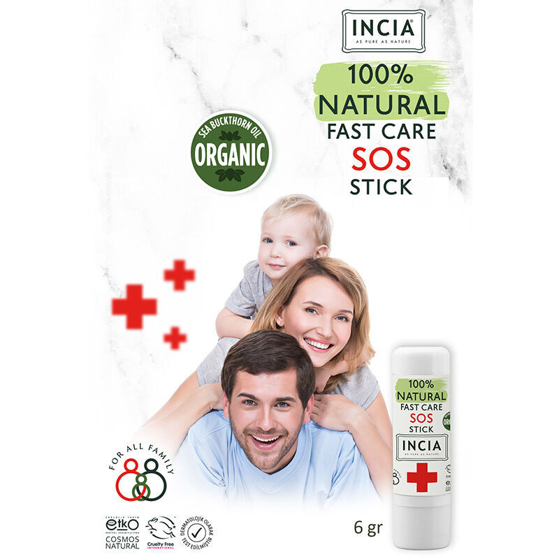 INCIA Natural SOS Stick 6g - Beruhigende, Heilende Linderung