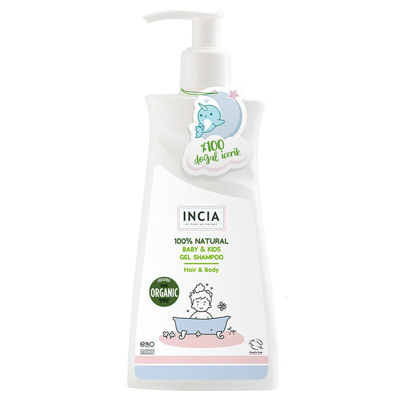 INCIA Naturgel Shampoo für Kinderhaare und Körper 350ml