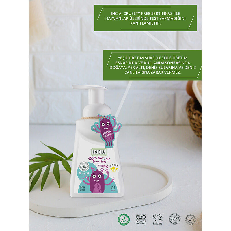 Incia Olive Oil Natural Foam Soap For Children 200 ml