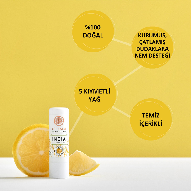 Incia Bergamot &amp; Lemon Natural Lip Nourisher 6 g