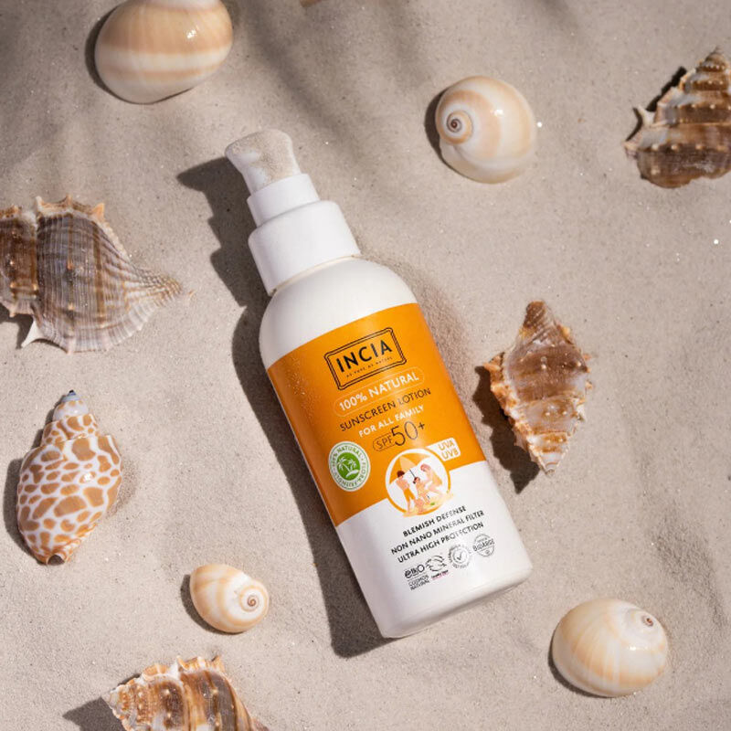 Incia Natural Sun Lotion For The Whole Family Spf50+ 100 ml