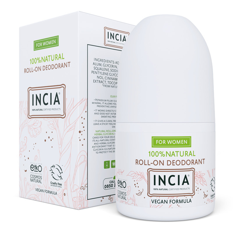 Incia Natural Roll-on Deodorant (for Women) 50 ml