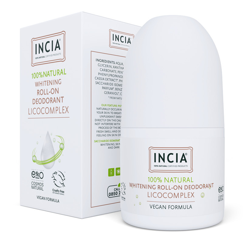 Incia Whitening Natural Roll-on Deodorant 50 ml