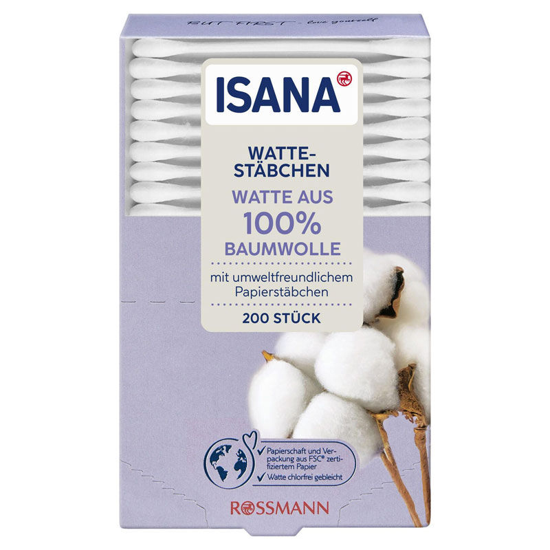 Isana Cosmetic Cleansing Stick 200 pcs