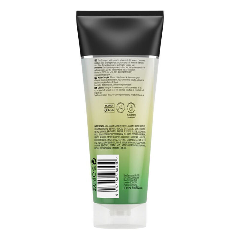 John Frieda Detox And Repair Shampoo For Dry Stressed Damaged Hair 250 ml