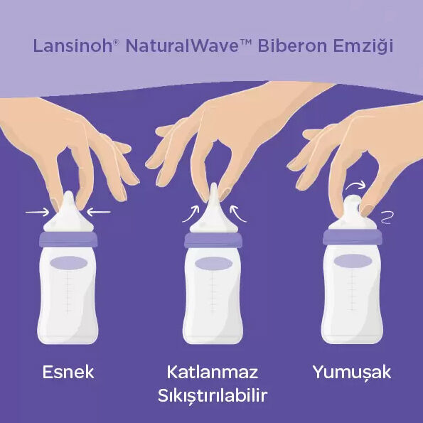 Соска для бутылочки Lansinoh Natural Wave - медленный поток