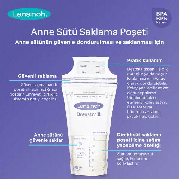 Lansinoh sterile Muttermilch Aufbewahrungsbeutel - 25 Stück
