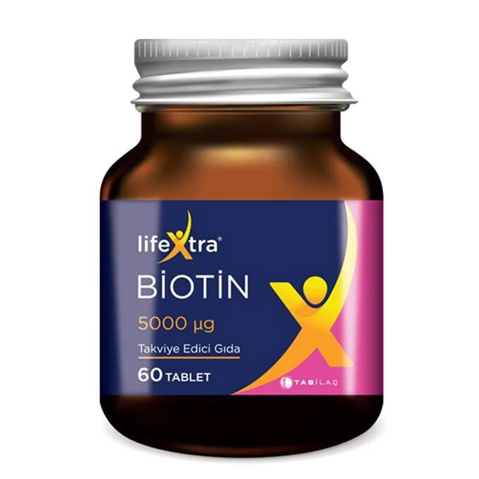 Lifextra Biotin Supplement Food 60 tablets