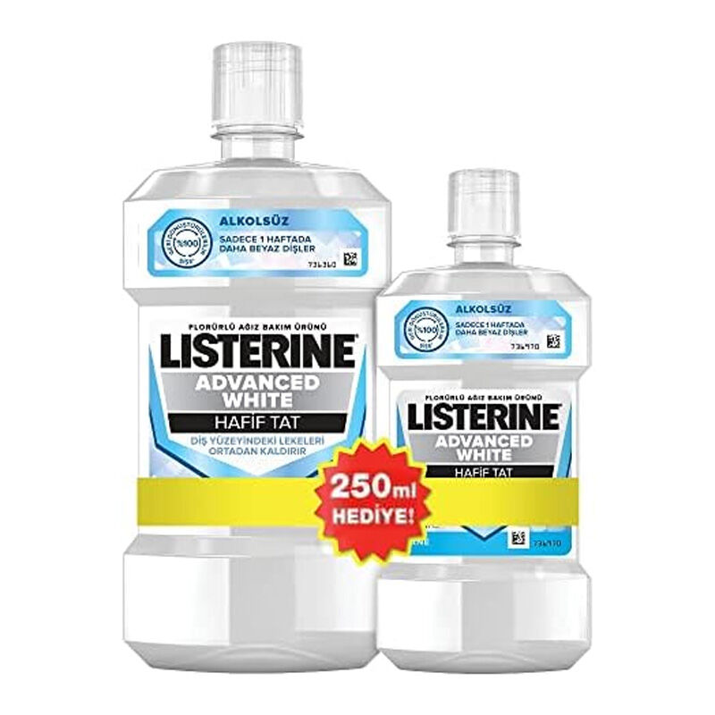 Listerine Advanced White Light Taste 500 ml + 250 ml Gift