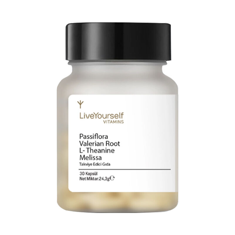 Liveyourself Passiflora Valerian Root l-theanine Melissa 30 capsules