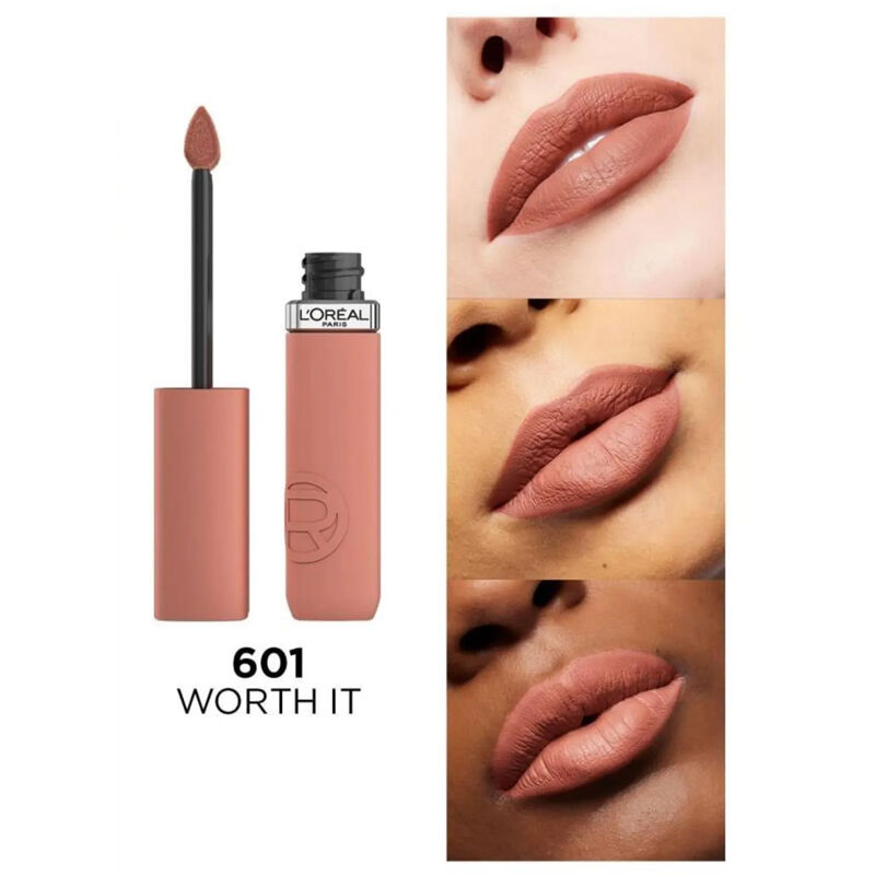 L'Oreal Paris أحمر شفاه سائل غير لامع من لوريال باريس إنفاليبل مات ريزيستانس رقم 601، 5 مل