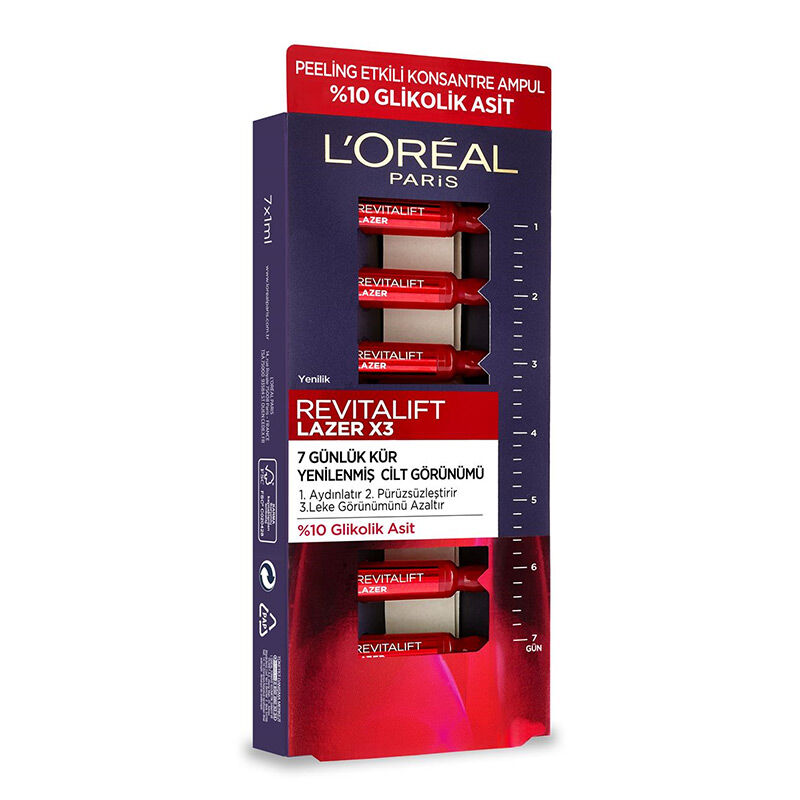 L'Oreal Paris Laser x3 Peeling Effekt Ampullen Set, 7x1ml