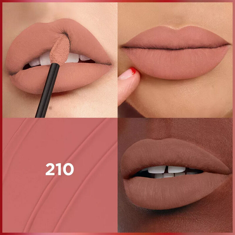 L'Oreal Paris أحمر شفاه سائل مطفي من لوريال باريس، 210، إجازة استوائية