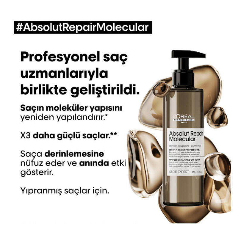 L'Oreal Paris سيروم لوريال بروفيشنال أبسولوت ريبير الجزيئي للشعر التالف 250 مل