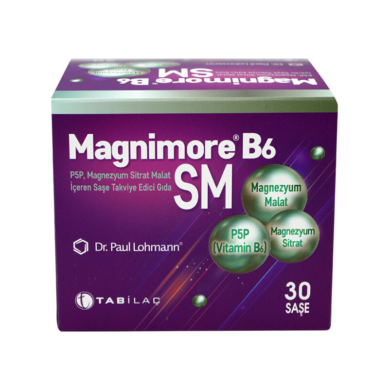 Magnimore B6 sm Magnesium Citrate Malate Supplement Food 30 sachets
