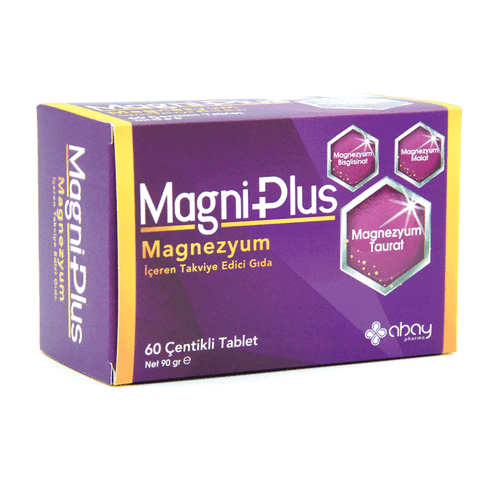 Abay Magniplus Magnesium Supplement Food 60 notched Tablets