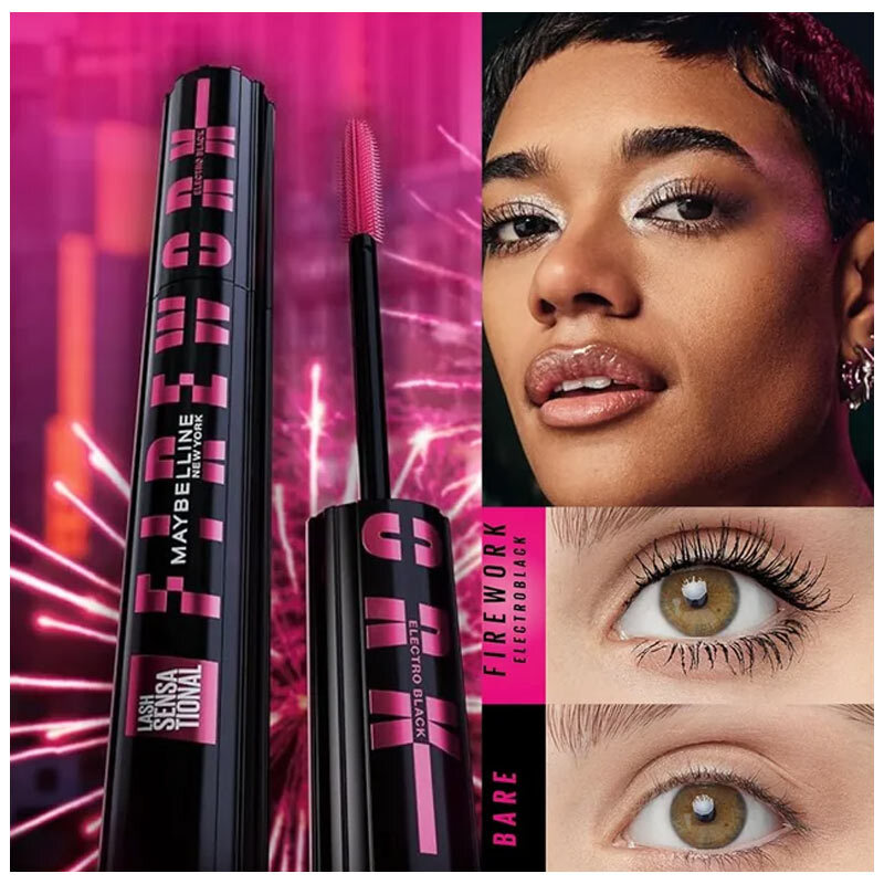 Maybelline Firework Electro Black Mascara - 360° Volume &amp; Shine