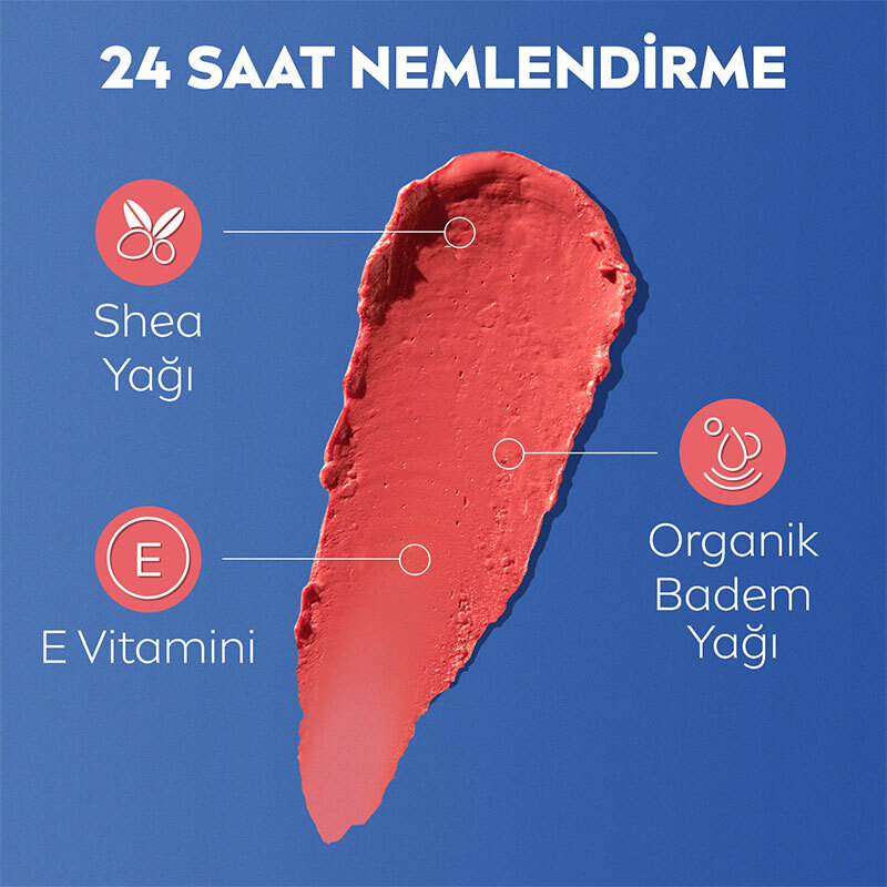 Крем для губ NIVEA с коралловым оттенком SPF30 с витамином E 4.8г