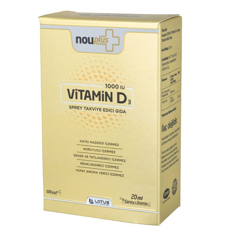 Nouplus Vitamin D3 1000 iu Spray 20 ml