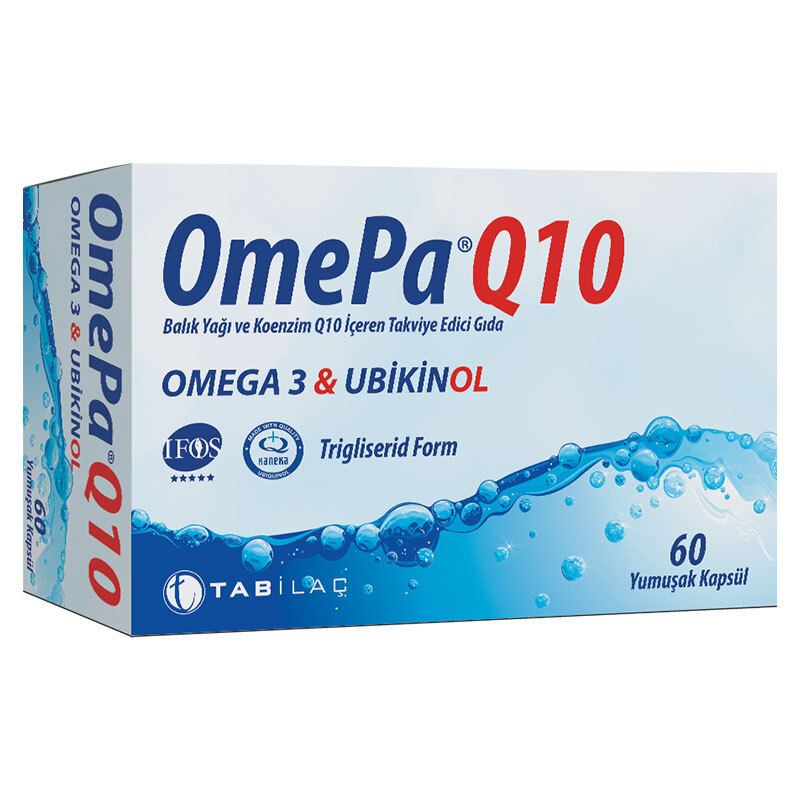 TAB Omepa-q10 omega3 ubiquinol Food Supplement 60 capsules