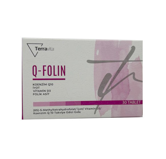 Q-folin Coenzyme Q 10 food Supplement 30 tablets