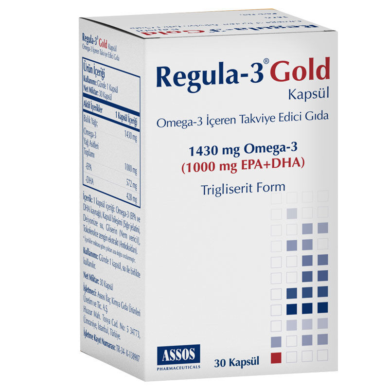 Assos İlaç Regula-3 omega-3 gold 30 capsules