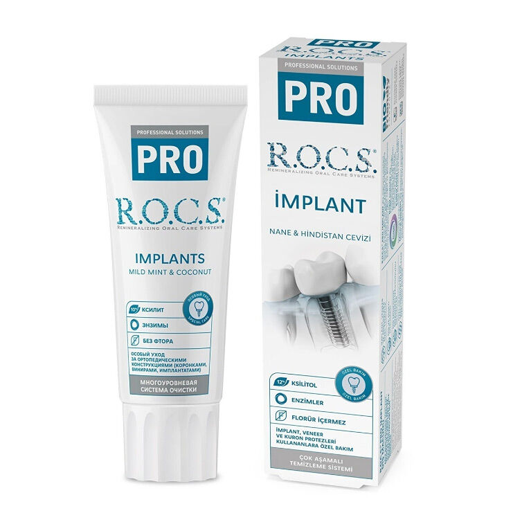 Rocs Implant Mint And Coconut Toothpaste 60 ml