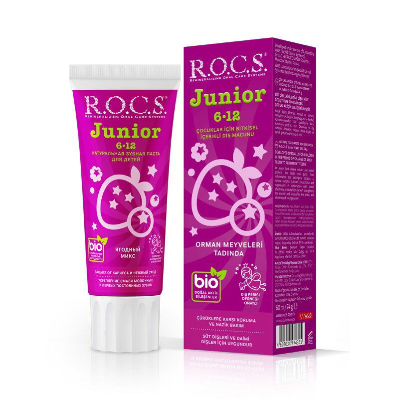Rocs Junior 6-12 years Toothpaste - Forest Fruits Flavor 60 ml