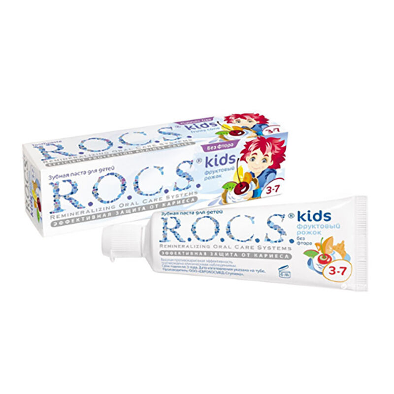 Rocs Kids 3-7 years Fruity Children's Toothpaste (fruit Cone) 35 ml.