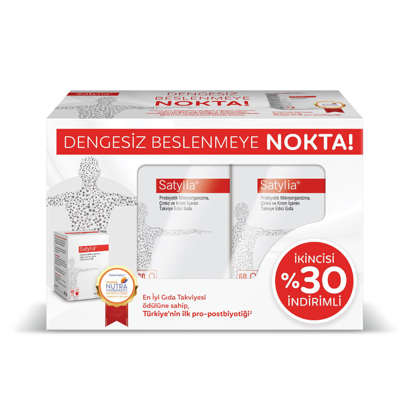 Abdi İbrahim Satylia Probiotic Microorganism Zinc And Chromium Supplementary Food 1+1 coffret