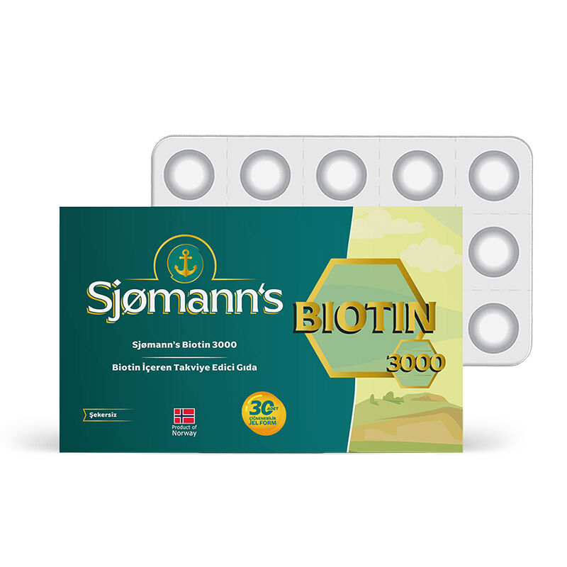 EasyVit Sjomann’s Biotin 3000 containing Supplementary Food 30 pcs Chewable Gel Form