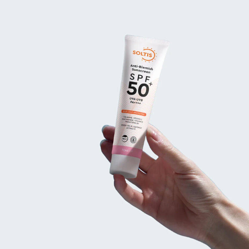 Soltis Pink Sonnencreme 50ml - Ton ausgleichend &amp; Anti-Flecken