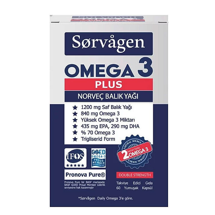 Sorvagen Omega 3 plus Norwegian Fish Oil 60 capsules