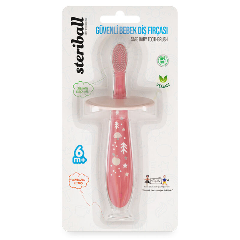 Steriball Safe Baby Toothbrush - Red