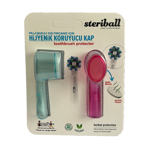 Steriball Toothbrush Holder - Transparent And Pink