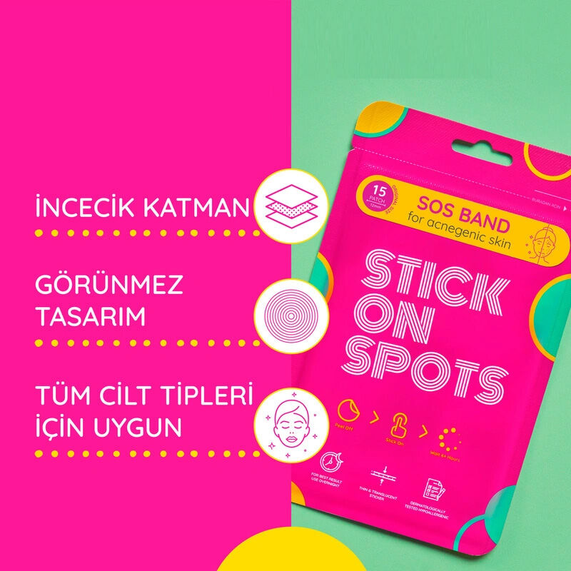 Stick On Spots شريط صلصة لاصق للبقع، 15 قطعة