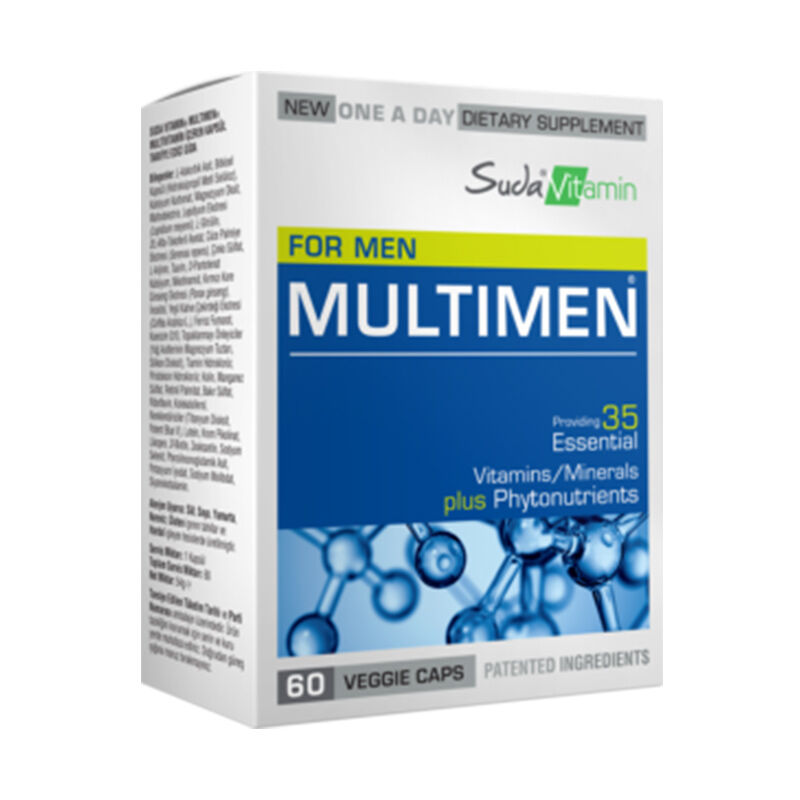 Suda Vitamin Multimen Mens Multivitamin 60 herbal Capsules