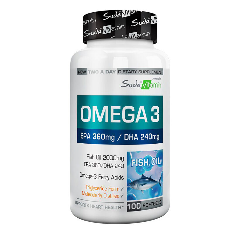 Suda Vitamin Omega 3 in Suda 2000 mg 100 softgel Capsules