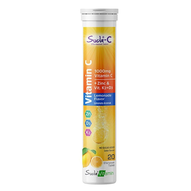 Suda Vitamin In Suda Suda Vitamin C In Suda-c Lemonade Flavored 20 effervescent Tablets